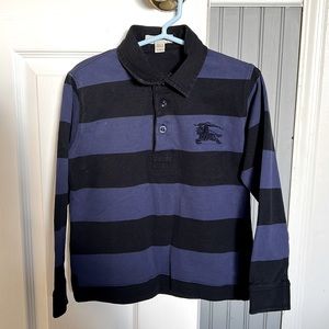 Burberry dressy shirt with big logo.